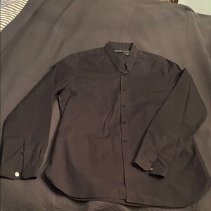 The Kooples black Mao collar Tukedo shirt. Beautiful!
